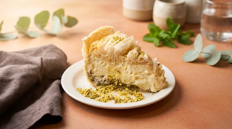 Baklava cheesecake at Phoenician Garden in Fresno