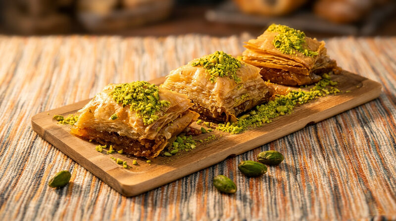 Honey-drizzled baklava dessert