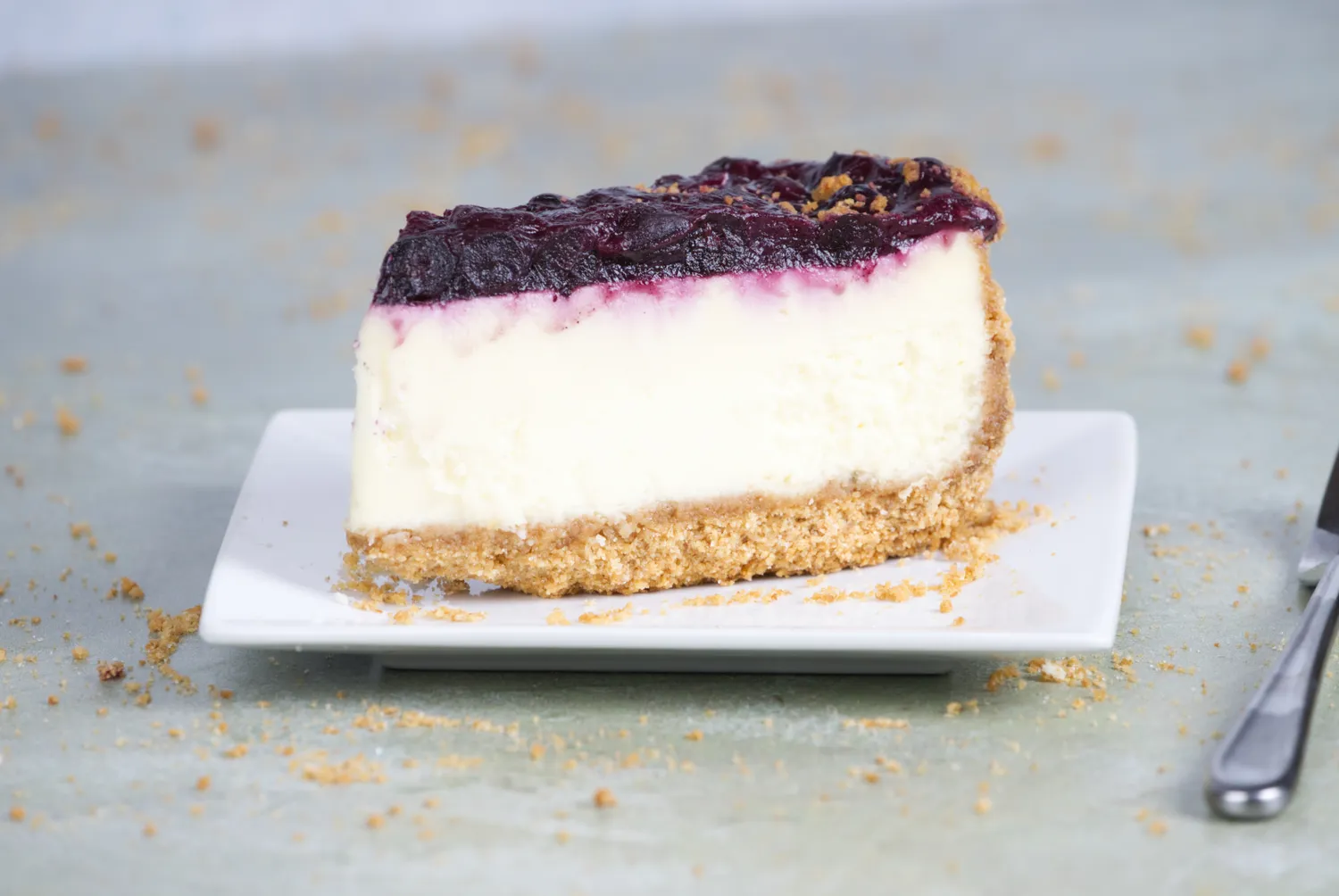 Blueberry cheesecake at Phoenician Garden in Fresno