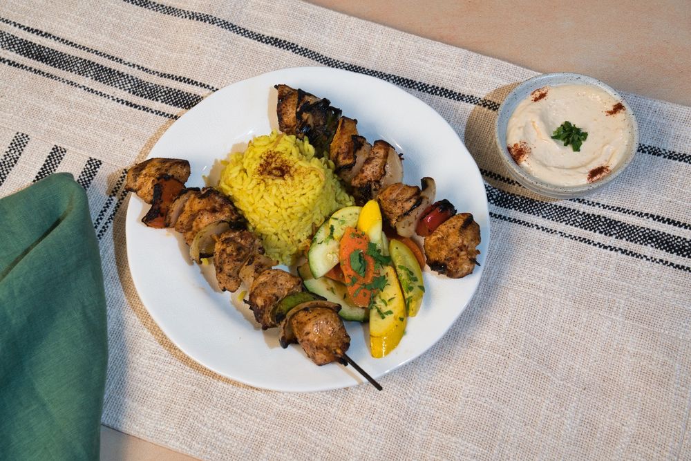 Spicy chicken kebob grilled to perfection