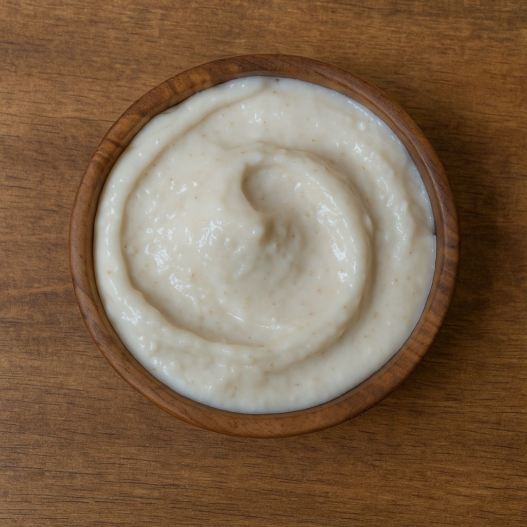 Creamy Lebanese toum garlic sauce at Phoenician Garden Fresno