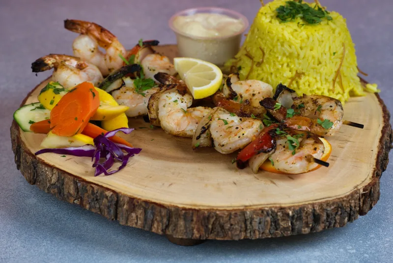 Shrimp Kebobs at Phoenician Garden